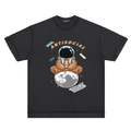 REVERSE INSIDE OUT TEE - ANTISOCIAL ASTRO-BEAR OVERSIZE COTTON GRAPHIC T-SHIRT