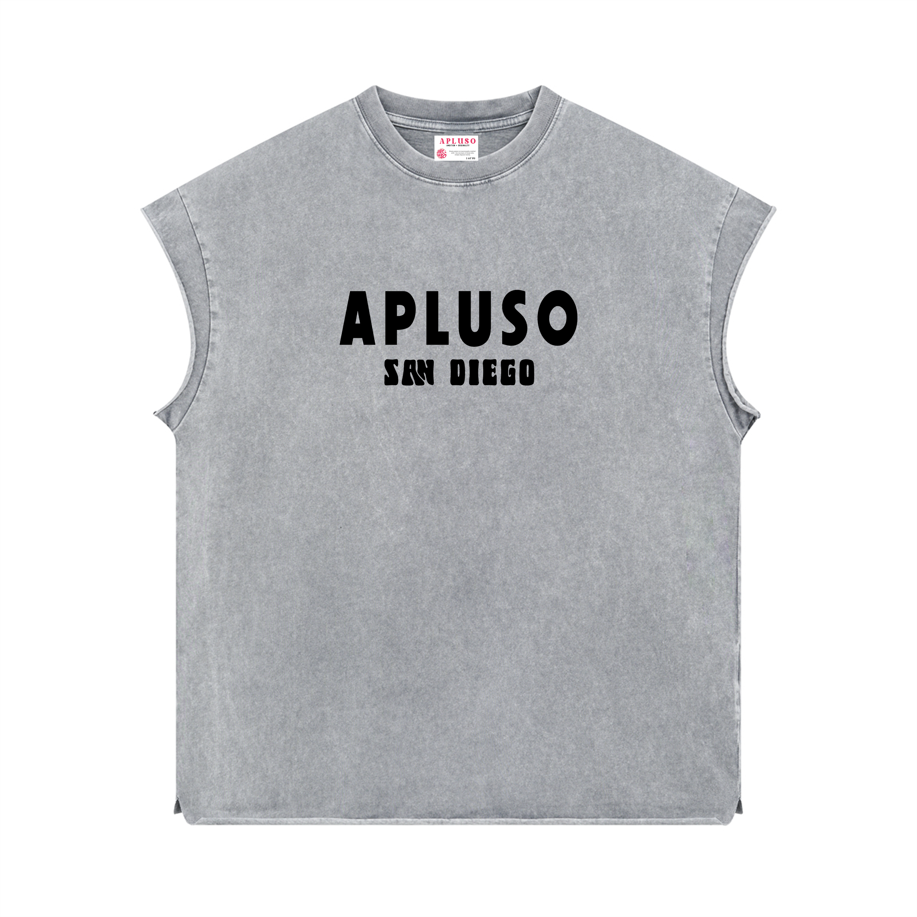 SLEEVELESS TANK TOP- LIGHT GREY