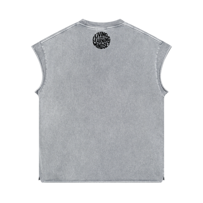 SLEEVELESS TANK TOP- LIGHT GREY