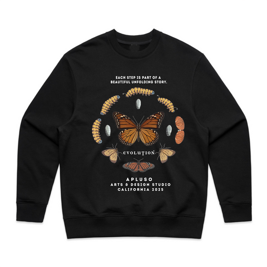 Butterfly Evolution Sweatshirt- BLACK