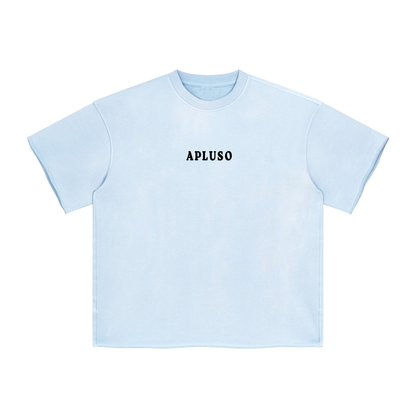 FADED BLUE HEM BOXY TSHIRT