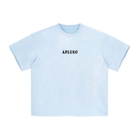 FADED BLUE HEM BOXY TSHIRT
