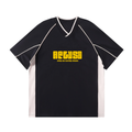 AplusO Puff Print 2-TONE RETRO V-NECK OVERSIZE TSHIRT (Copy)
