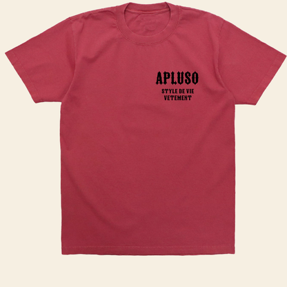 AplusO 3D EMBOSSED SIGNATURE OVERSIZED TEE