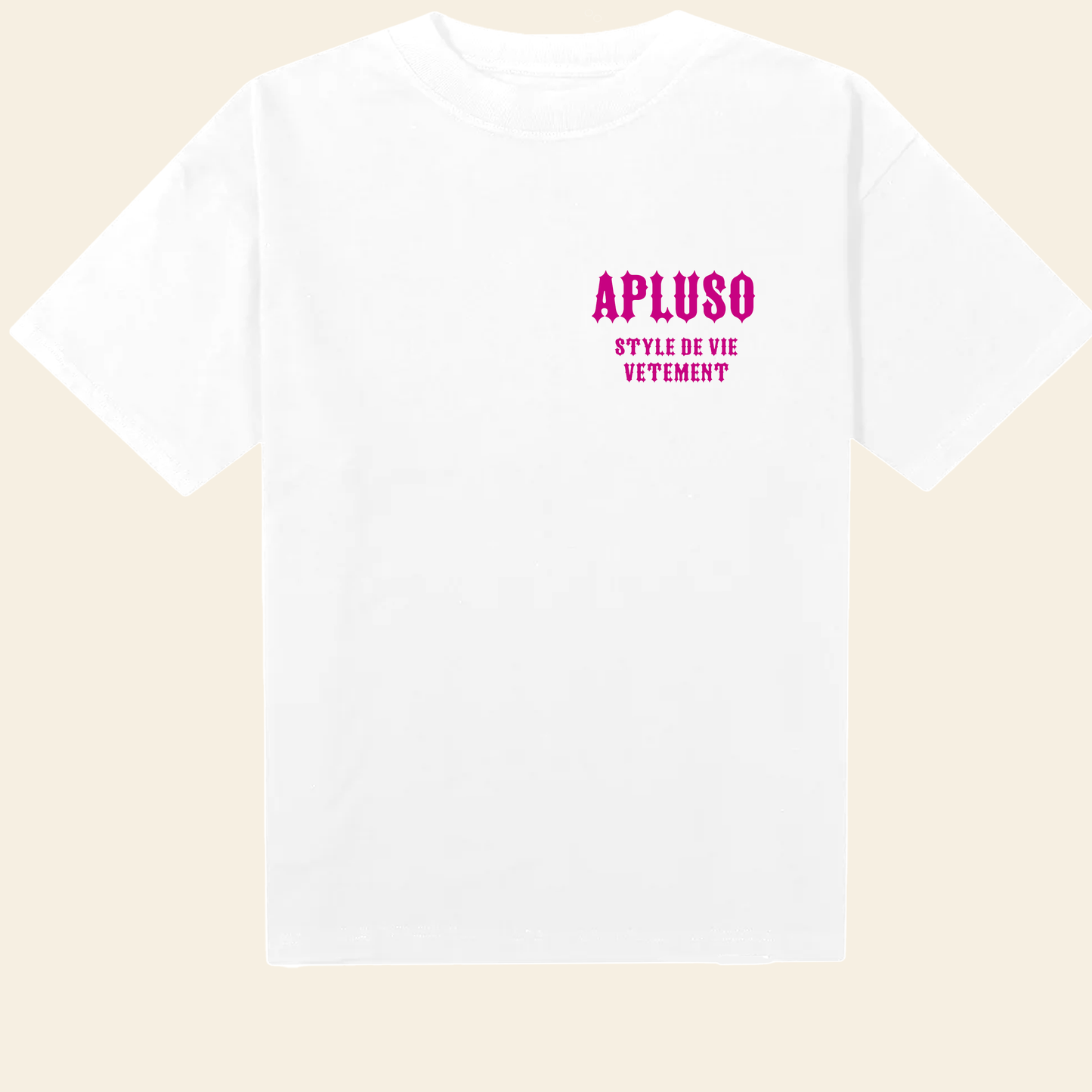 AplusO 3D EMBOSSED SIGNATURE OVERSIZED TEE